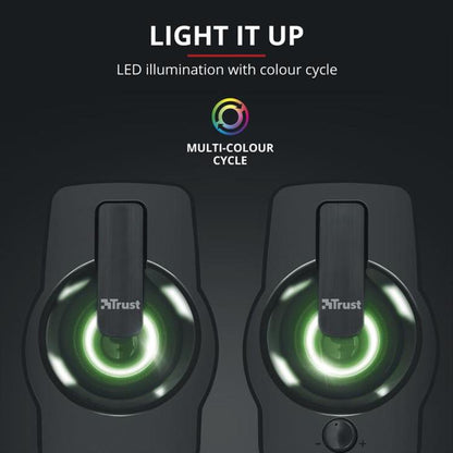 Trust Gemi Speaker Casse Audio Pc Desktop Stereo Con Led Rgb Altoparlante Usb