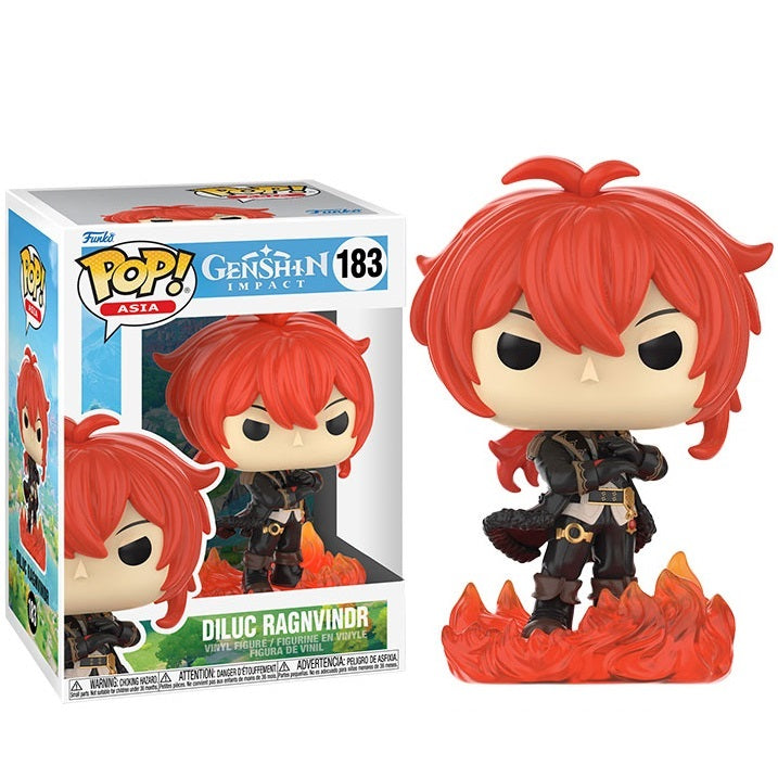 Funko Pop ! Asia Genshin Impact S2 - (183) Diluc Ragnvindr Manga Vinyl Figure