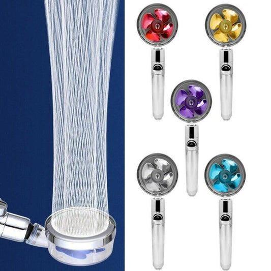 Soffione Turbo Doccia Ad Alta Pressione Rotante 360° Doccetta Turbocompressa
