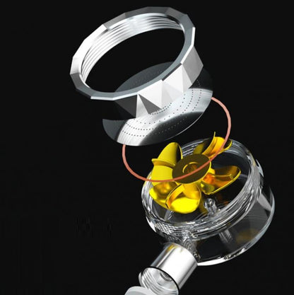 Soffione Turbo Doccia Ad Alta Pressione Rotante 360° Doccetta Turbocompressa