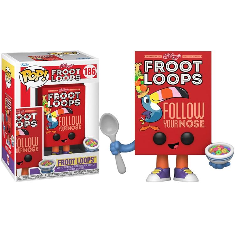Funko Pop ! Kelloggs - Froot Loops - (186) Froot Loops Cereali Vinyl Figure 9Cm