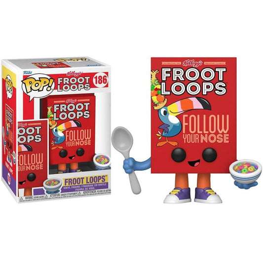 Funko Pop ! Kelloggs - Froot Loops - (186) Froot Loops Cereali Vinyl Figure 9Cm