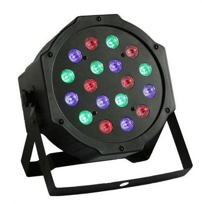 Faro Par Rgb 18 Led Alta Luminosita Dmx 512 Strobo Wash Programmabile Discoteca
