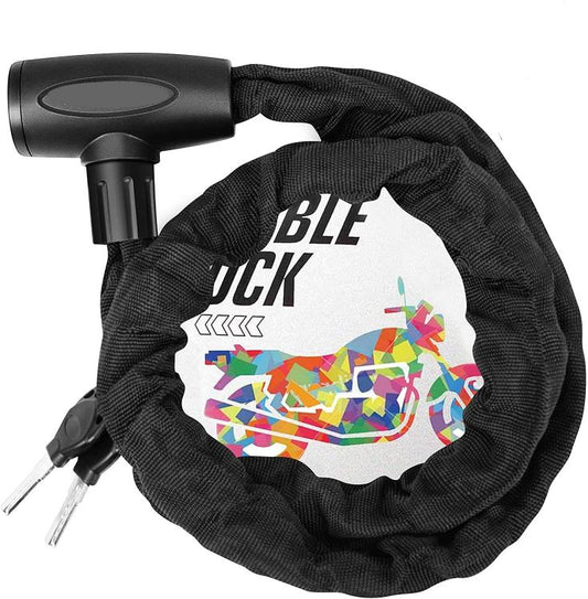 Hb Catena Rivestita Lucchetto Antifurto Metallo Per Scooter-Moto-Bici Elettrica