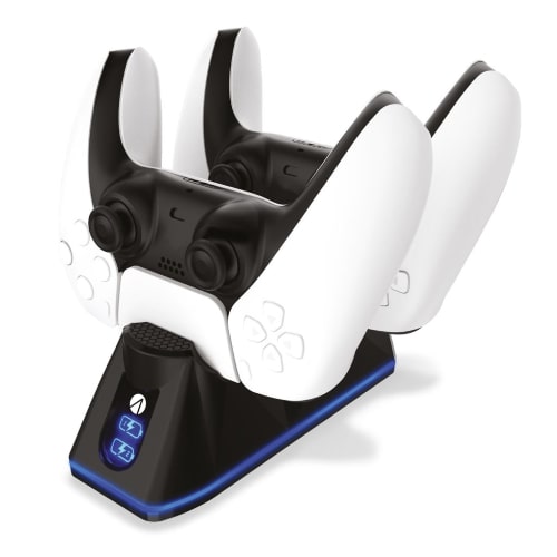 Stealth Base Di Ricarica Controller Dualsense Ps5 Caricatore Doppio 2 Pad Nero