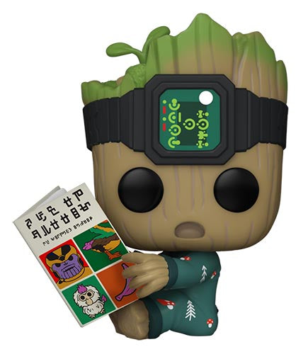 Funko Pop ! Marvel - I Am Groot - (1193) Groot In Onesie W/Book Bobble Vinyl 9Cm