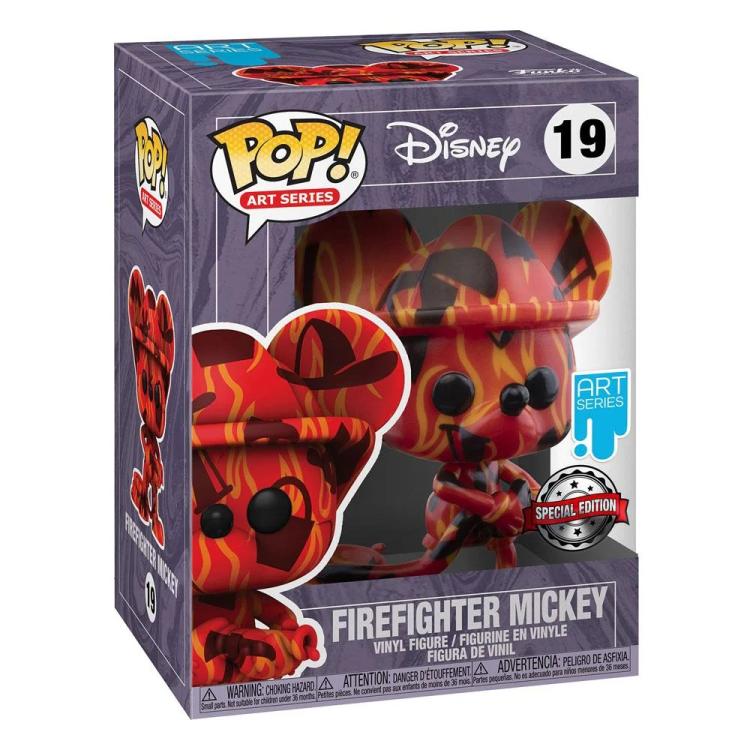 Funko Pop ! Art Series Disney (19) Firefighter Mickey Vinyl Figure 9Cm