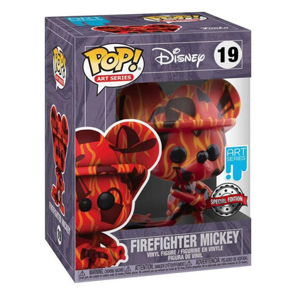 Funko Pop ! Art Series Disney (19) Firefighter Mickey Vinyl Figure 9Cm