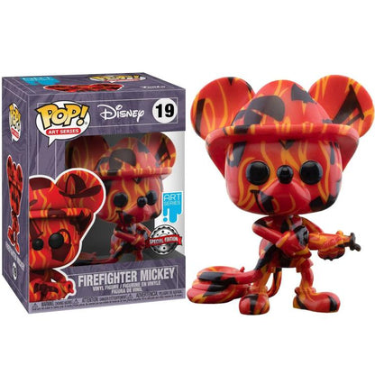 Funko Pop ! Art Series Disney (19) Firefighter Mickey Vinyl Figure 9Cm