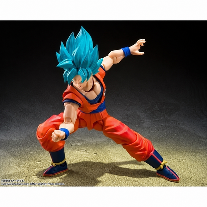 Bandai S.H. Figuarts - Dragon Ball Super : Goku Super Sayan God - Super Saiyan Blue - Action Figure da Collezione 14 cm