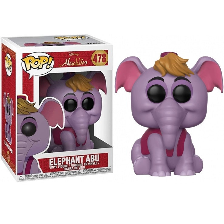 Funko Pop ! Disney Aladdin - (478) Elephant Abu - Statuetta Vinyl Figure 9Cm