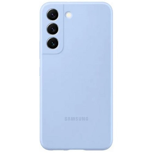 Samsung Silicone Cover Galaxy S22 Blue Cellulare Custodia Blu Morbida Azzurro 5G
