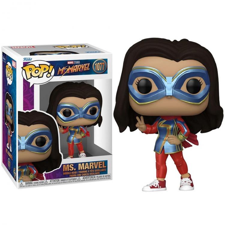 Funko Pop Marvel Studios Ms Marvel (1077) Bobble-Head Vinyl Figure Da Collezione