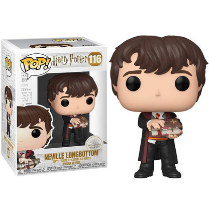 Funko Pop ! Harry Potter - (116) Neville Longbottom With Monster Book Figure 9Cm