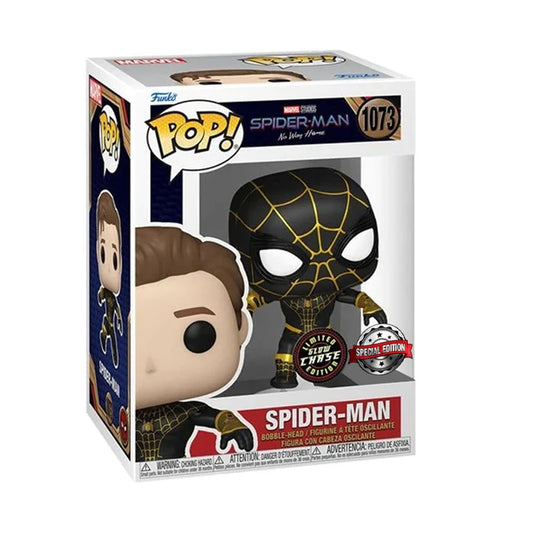 Funko Pop Spider Man No Way Home - Spider-Man 1073 Tuta Nera Oro Maschera Chase