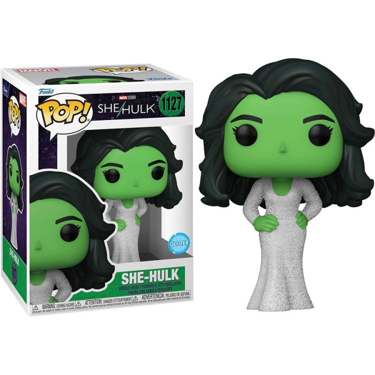 Funko Pop ! Marvel Studios She Hulk - (1127) She-Hulk Gala Dress Glitter Figure