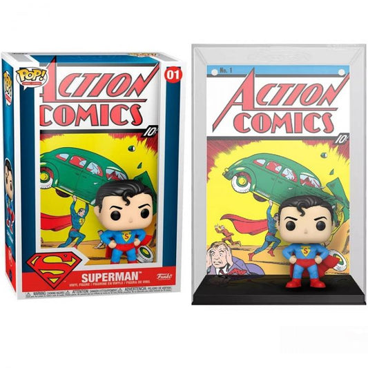 Funko Pop Dc Comic Cover Superman (01) Action Comics Vinyl Figure Da Collezione