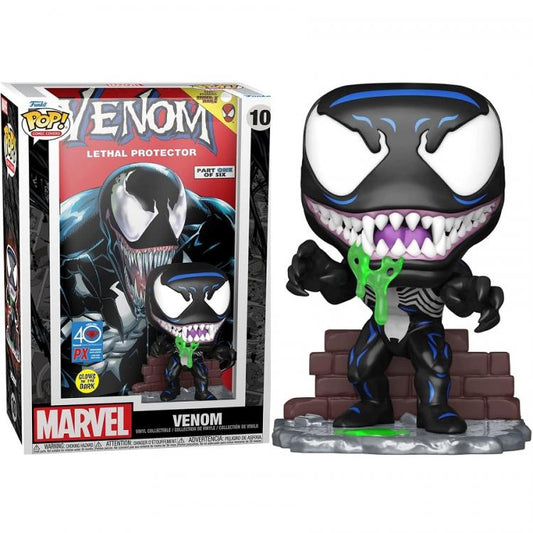 Funko Pop ! Comic Cover Marvel - Venom (10) G.I.T.D Vinyl Figure Da Collezione