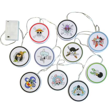 TEKNOFUN: One Piece - Loghi Pirati Fairy Lights - Luci Ghirlande Decorative 2m