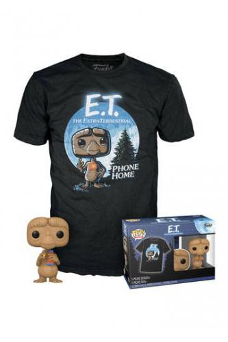 Funko Tee + Pop ! Tees E.T. With Candy T-Shirt L + Action Figure Nuovo