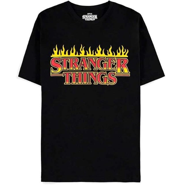Difuzed - T-Shirt Stranger Things - Maglietta Fire Logo Stranger Things - Maglia (Tg. XL)
