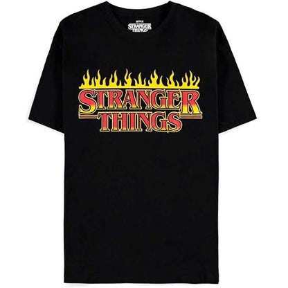 Difuzed - T-Shirt Stranger Things - Maglietta Fire Logo Stranger Things - Maglia (Tg. XL)
