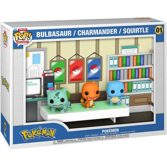 Funko Pop ! Moments Deluxe Pokemon - (01) Bulbasaur Charmander Squirtle Figure