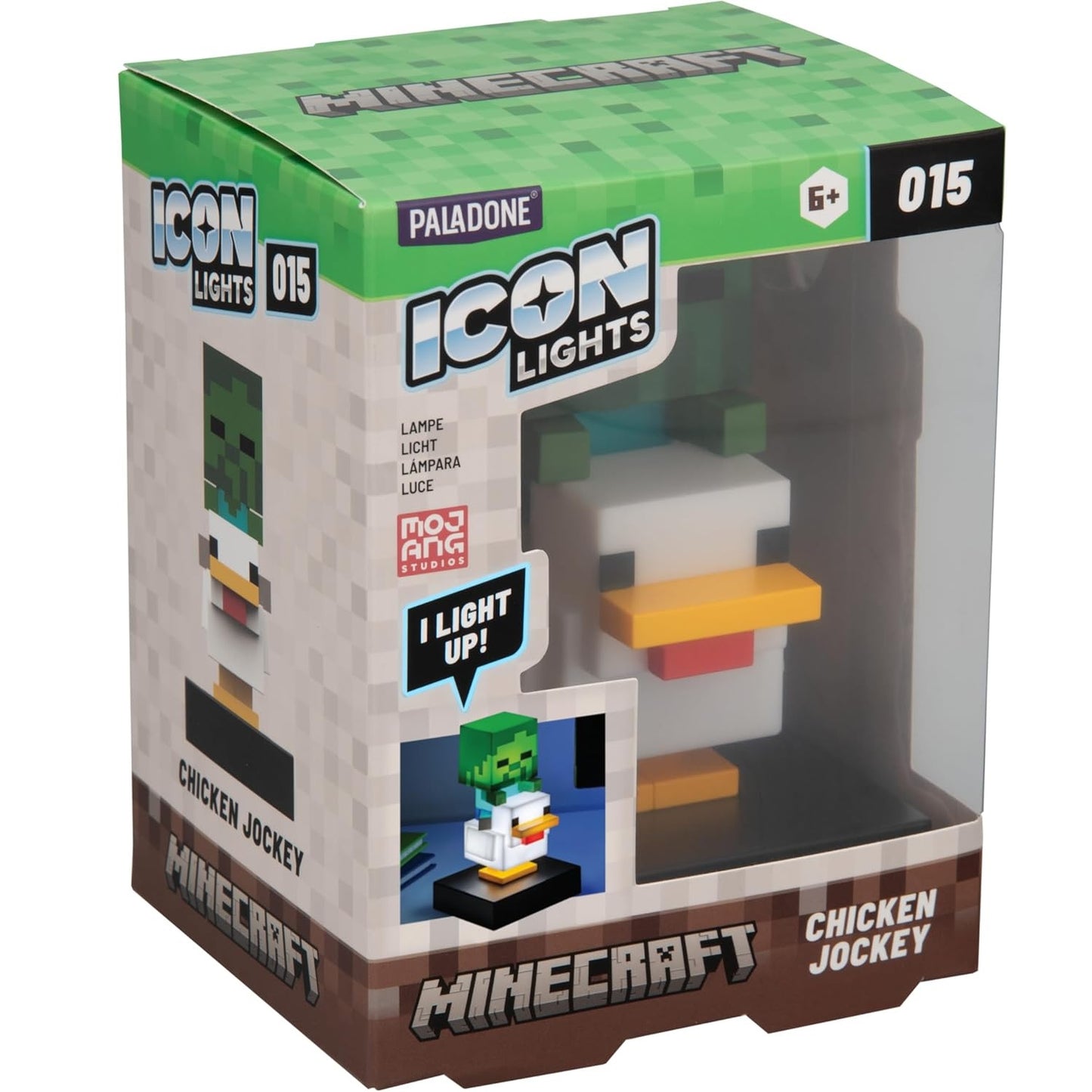 PALADONE Icon Lights: Mini lampada Minecraft 015 (Chicken Jockey) - Lampada LED Statuetta 3D