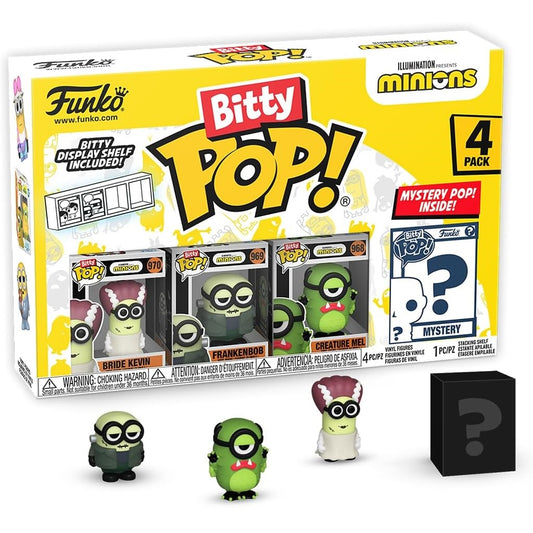 Funko Bitty Pop ! Con Mistery Pop Minions 4 Pz Vinile (969, 970, 968, Mystery)