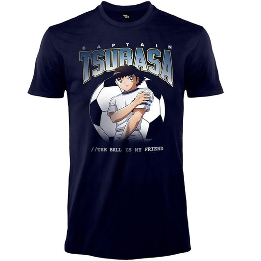 Difuzed - T-Shirt Captain Tsubasa - Anime - The Ball is my friend - Maglietta Holly e Benji - Maglia (Tg. M)