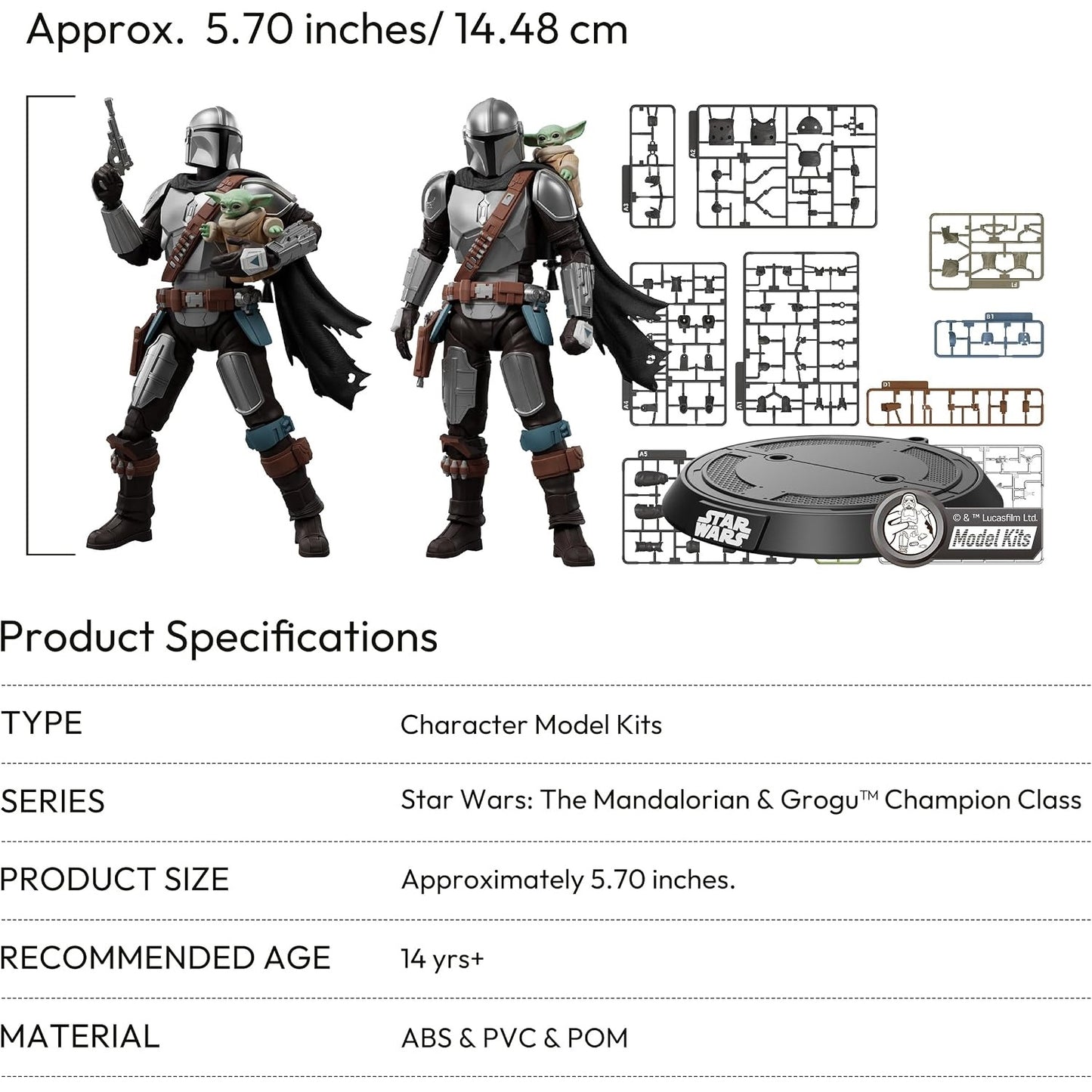 Blokees Star Wars - Champion Class 05 - Mandalorian and Grogu (DIN Djarin & Grogu) - Model Kit - Action Figure 75805