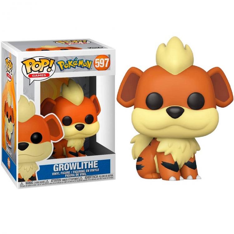 Funko Pop ! Games Pokemon - (597) Growlithe Figure Vinyl Arcanine Fire Evo 9Cm