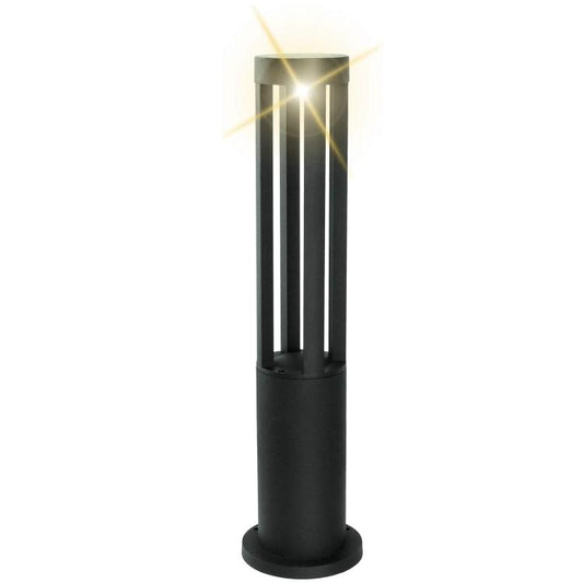 Lampione Giardino Lampada 12W Led Per Esterno Nero Lampioncino Luce Calda Es28