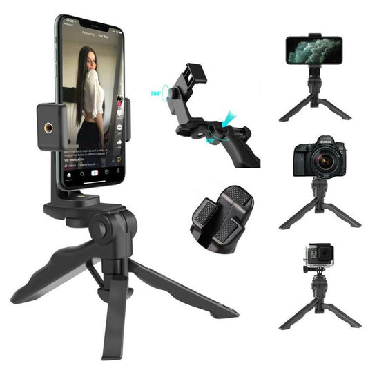Supporto Cellulare Da Tavolo/Manuale Treppiede Tripode Telefono Fotocamera Gopro