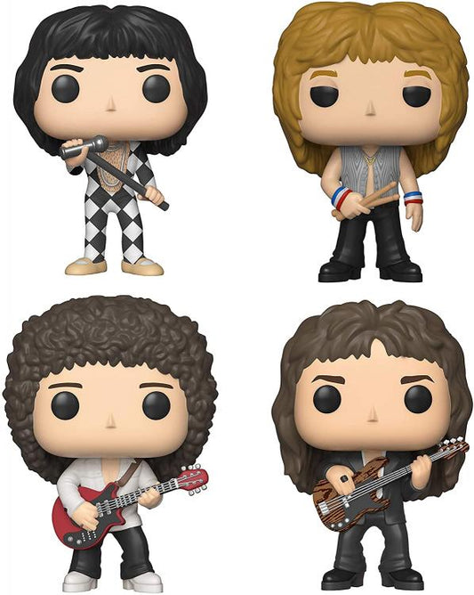 Funko Pop ! Album Queen 4Pack Freddie Mercury Roger Taylor Brian May John Deacon