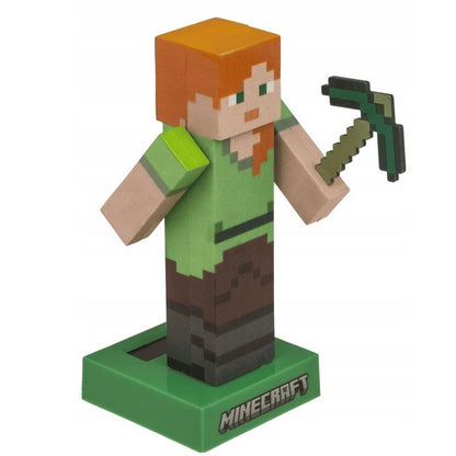 Minecraft: Solar Pal - Alex - Decorazione ad Energia Solare - Statuetta solare su base di plastica