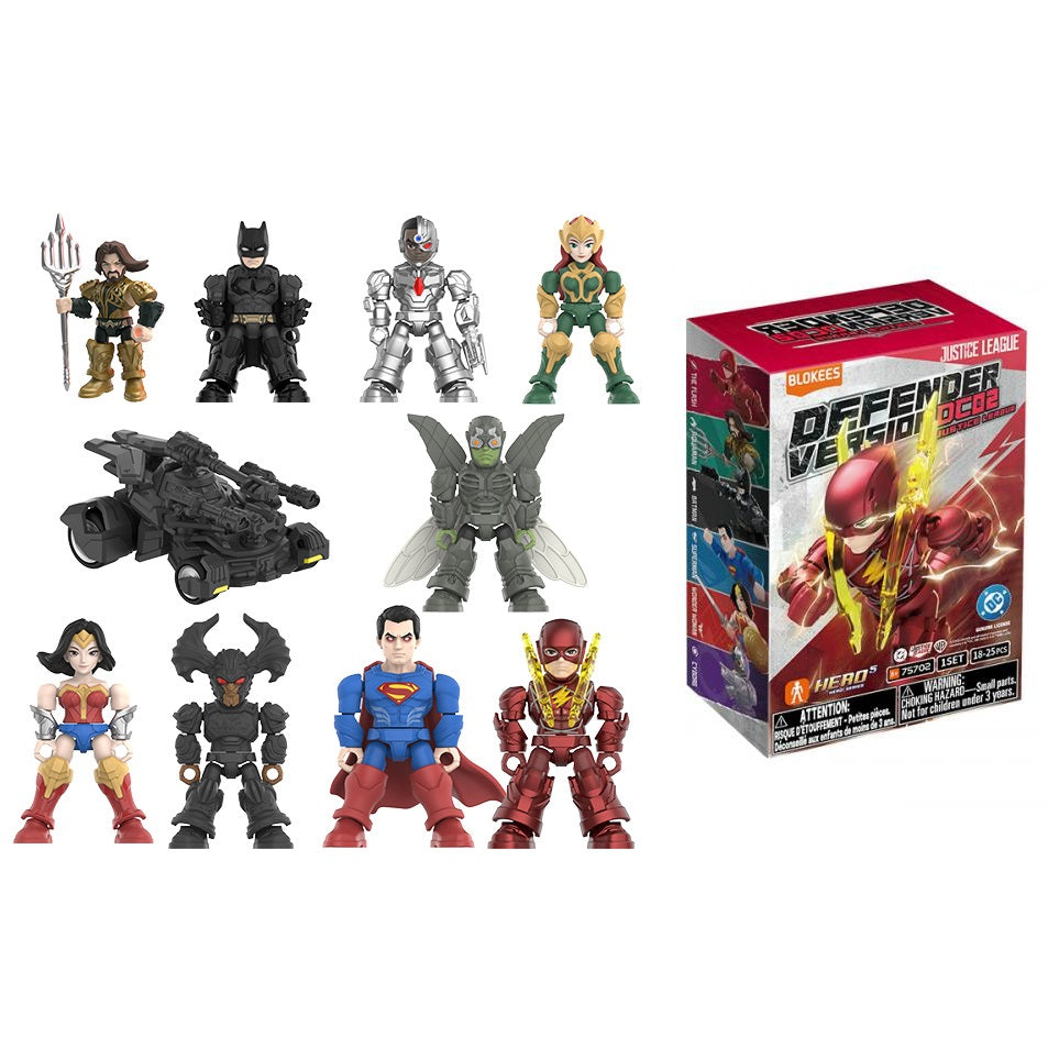 Blokees DC - Hero Justice League - Defender Version- Model Kit - 12 Set (Box Intero) Action Figure 75702