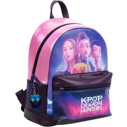 K-POP Demon Hunters (Huntrix) Zaino ufficiale Mini Backpack per scuola, università Zainetto da viaggio, con cinghie regolabili