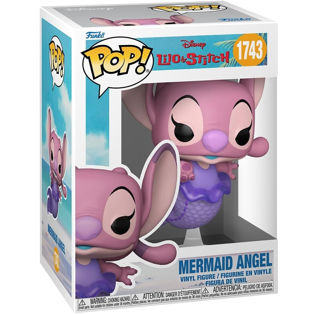 Funko Pop ! Disney Lilo & Stitch - (1743) Stitch Mermaid Angel - Vinyl Figure 9Cm