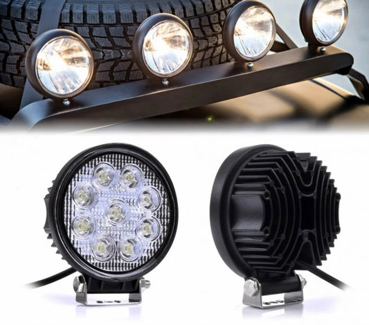 Faro Faretto 27w Fari 27 Watt 9 Led 12v Auto Per Lavoro Barca Jeep Fuoristrada