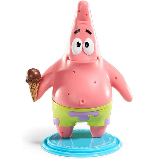 BENDYFIGS - SPONGEBOB SQUAREPANTS (PATRICK) STAR FIGURE WITH DISPLAY STAND GIOCO