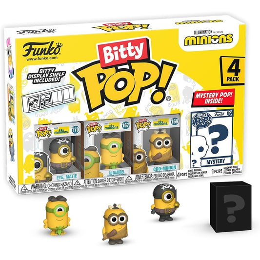 Funko Bitty Pop ! Con Mistery Pop Minions 4 Pz Vinile (170, 167, 169, Mystery)