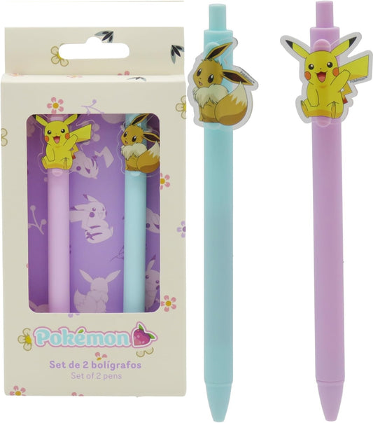 CYP Brands Pokemon Set Di 2 Penne - Pikachu E Eeve - Prodotto Ufficiale Nuovo