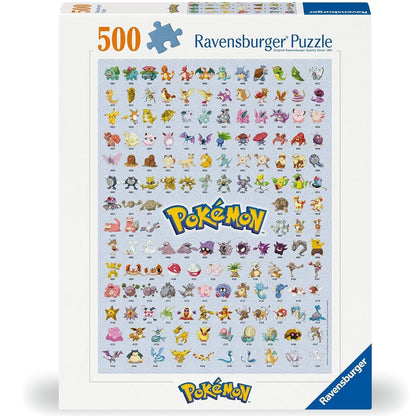 Ravensburger - Puzzle 500 Pezzi Pokemon The First 151! 36x49 cm