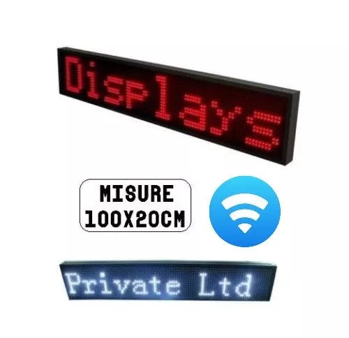 Insegna Luminosa A Led Scritta Personalizzata Scorrevole Tabella Negozi Wifi Usb