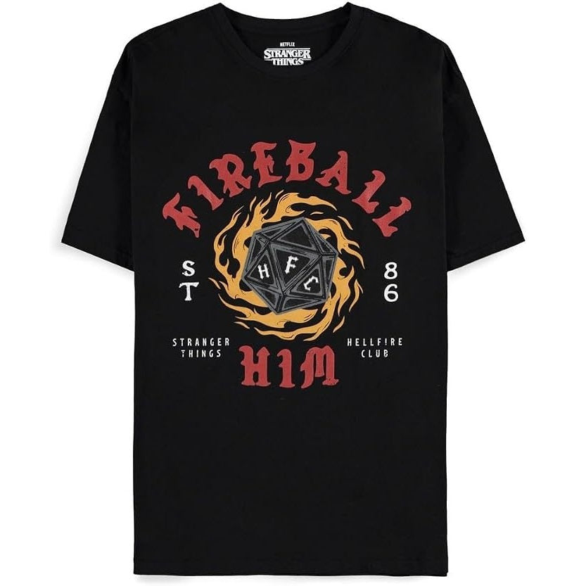 Difuzed - T-Shirt Stranger Things - Maglietta Fireball Him Stranger Things - Maglia (Tg. XL)