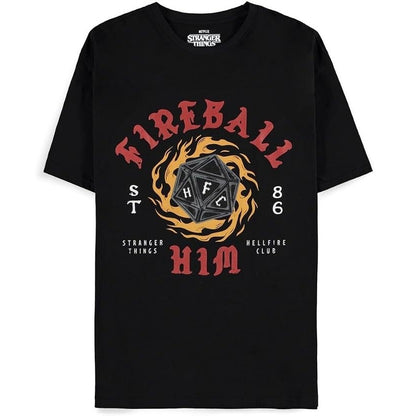 Difuzed - T-Shirt Stranger Things - Maglietta Fireball Him Stranger Things - Maglia (Tg. XL)