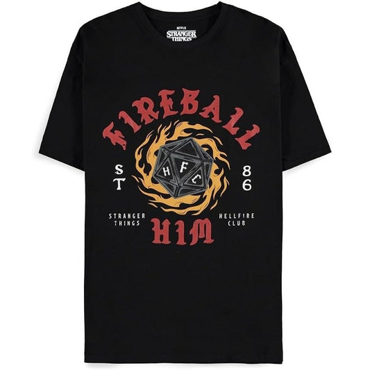 Difuzed - T-Shirt Stranger Things - Maglietta Fireball Him Stranger Things - Maglia (Tg. XL)