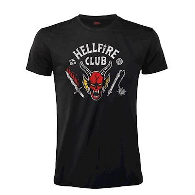 Difuzed - T-Shirt Stranger Things - Maglietta Hellfire Club Stranger Things - Maglia (Tg. XL)