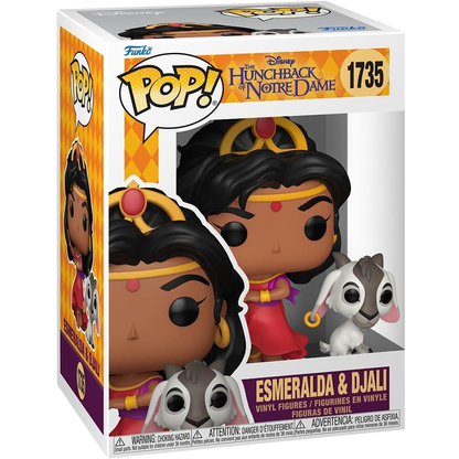 Funko Pop ! Disney Il Gobbo Di Notre Dame (1735) Esmeralda & Djali Figure 9Cm